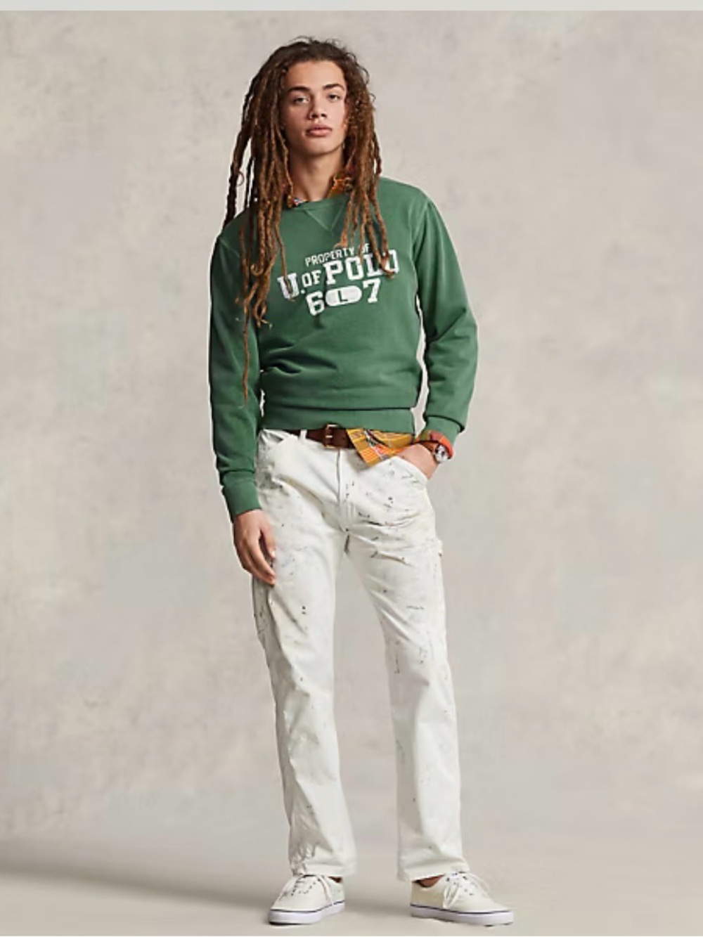 NWT Polo Ralph Lauren vintage wash Green Crewneck Sweatshirt